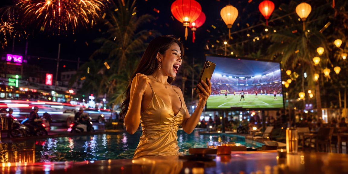 Người chơi xem bảng kèo sự kiện thể thao tại chợ đêm Mũi Né