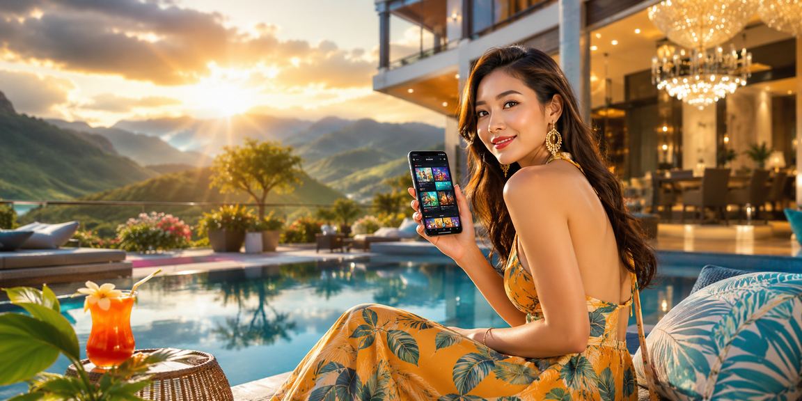 Người chơi tại Sa Pa sử dụng ứng dụng casino trên điện thoại giữa thiên nhiên